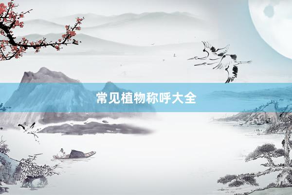 常见植物称呼大全